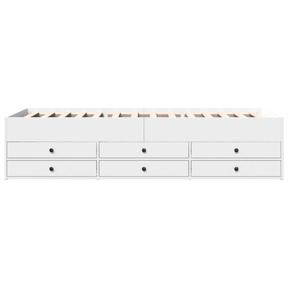 Telaio del letto con storage con cassetto Bianco 80 x 200 cm | homemem39