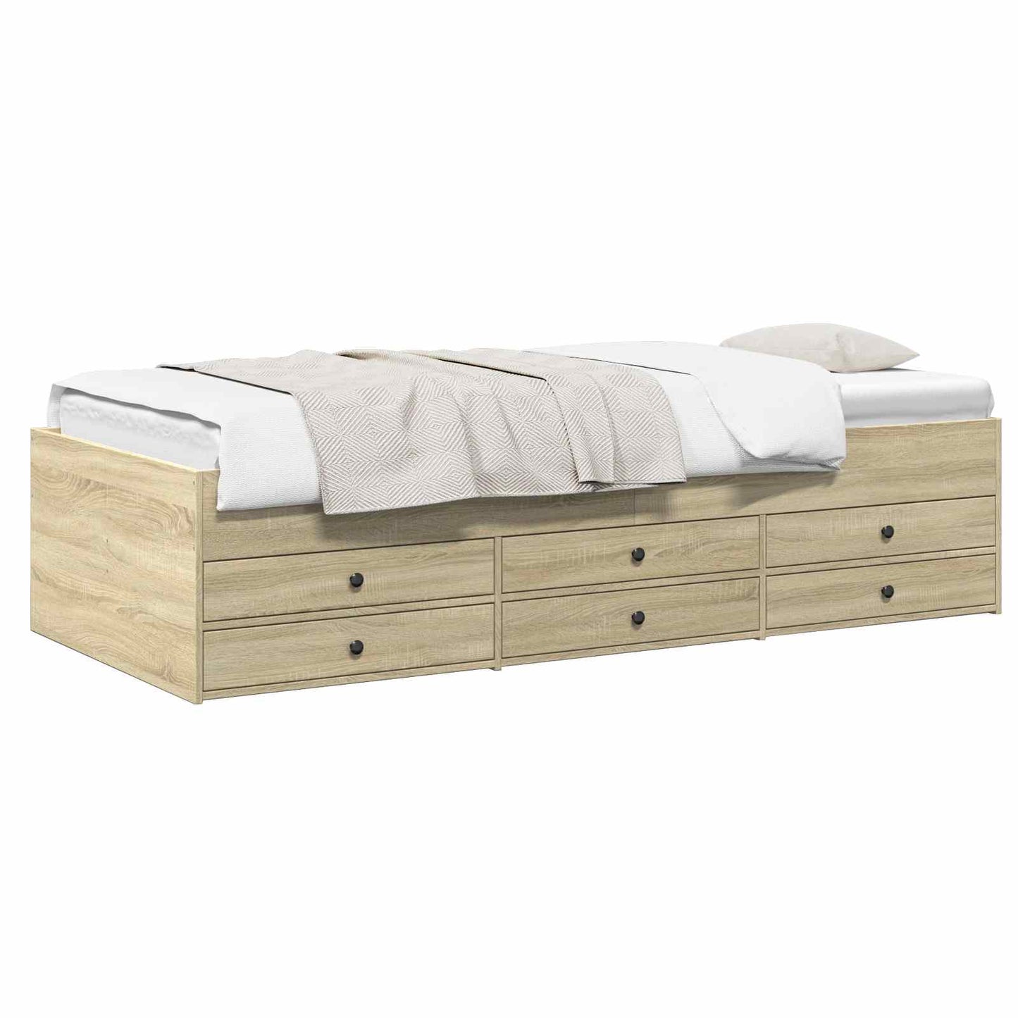 Telaio del letto con storage Rovere Sonoma 80 x 200 cm