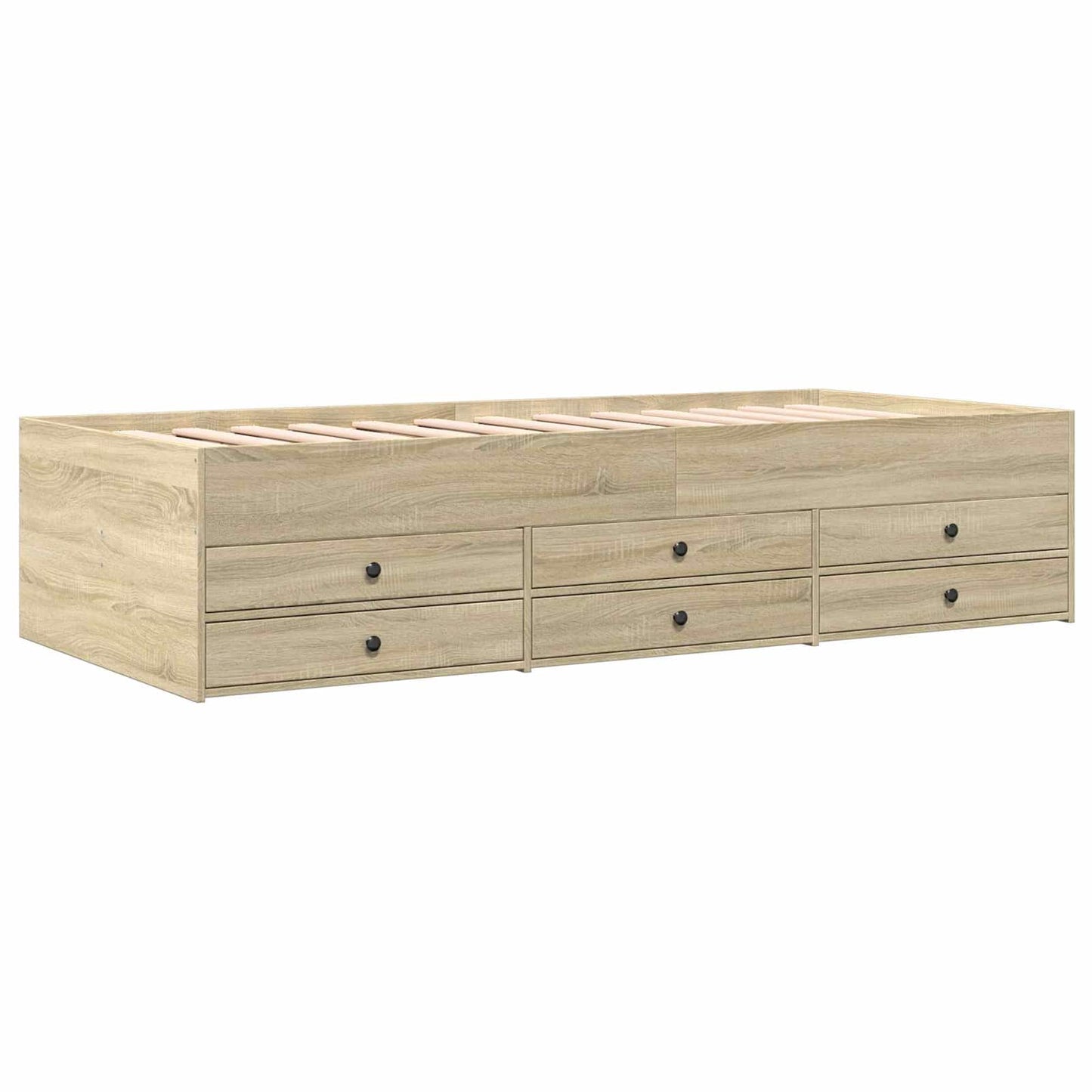 Telaio del letto con storage Rovere Sonoma 80 x 200 cm | homemem39