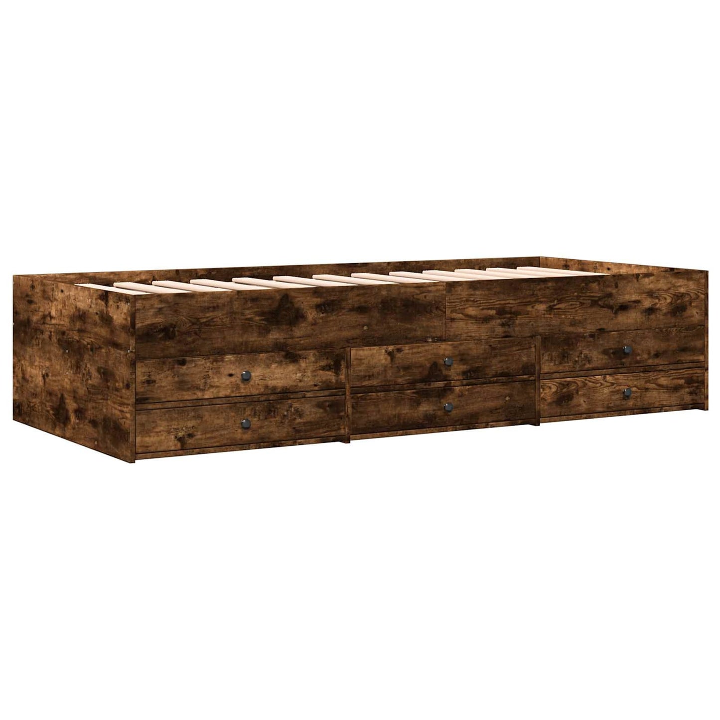 Telaio del letto con storage Rovere Fumo 80 x 200 cm | homemem39