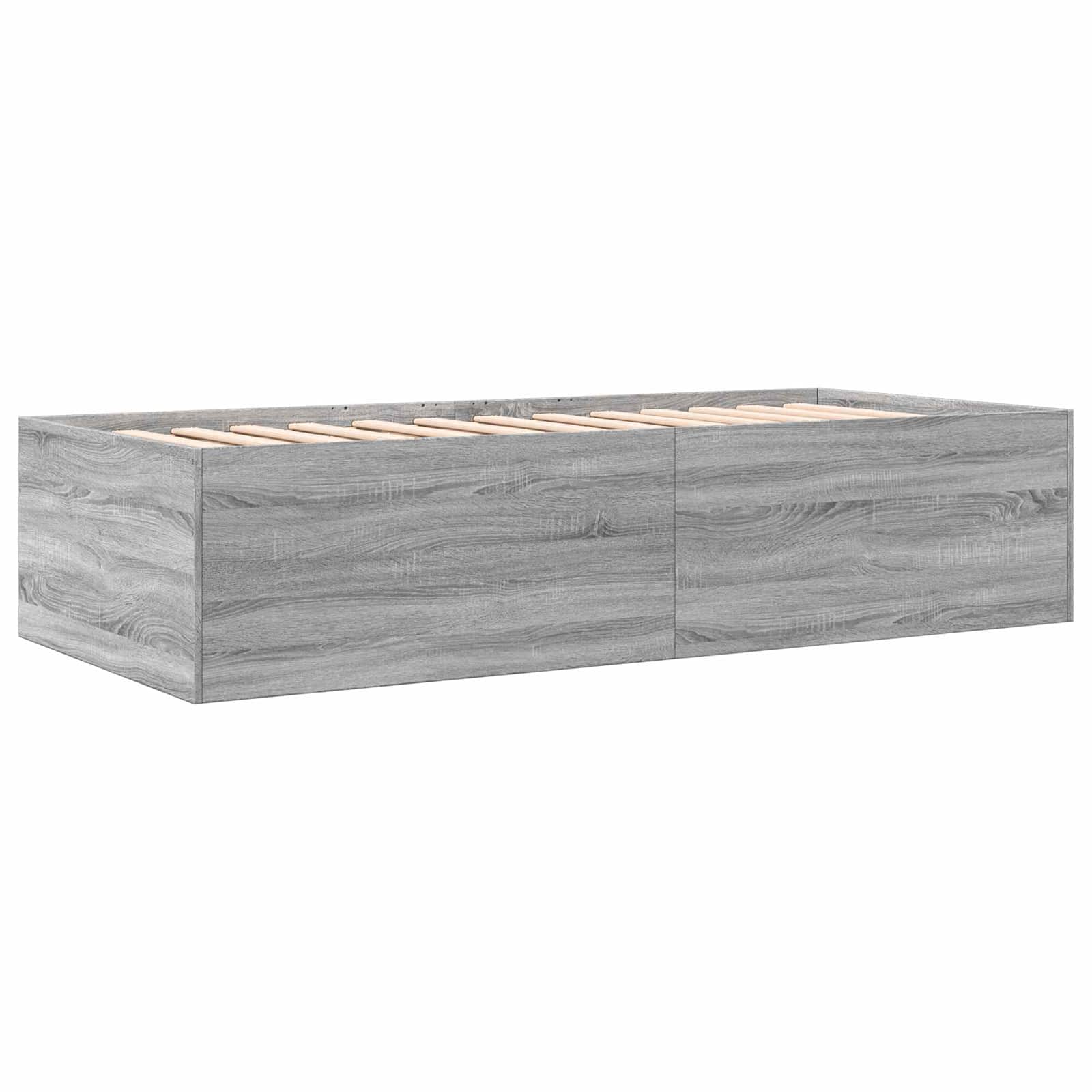 Telaio del letto con storage Sonoma grigio 80 x 200 cm | homemem39