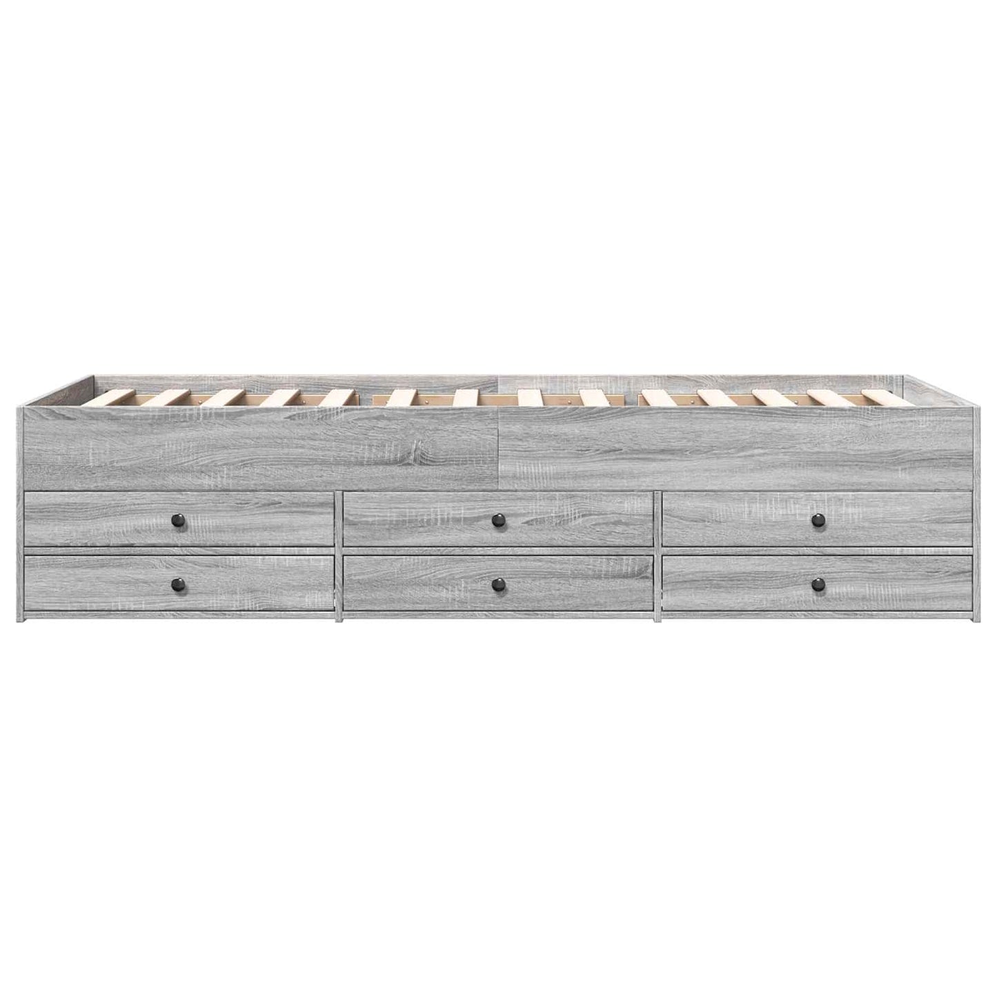 Telaio del letto con storage Sonoma grigio 80 x 200 cm | homemem39