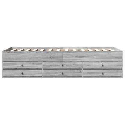 Telaio del letto con storage Sonoma grigio 80 x 200 cm | homemem39