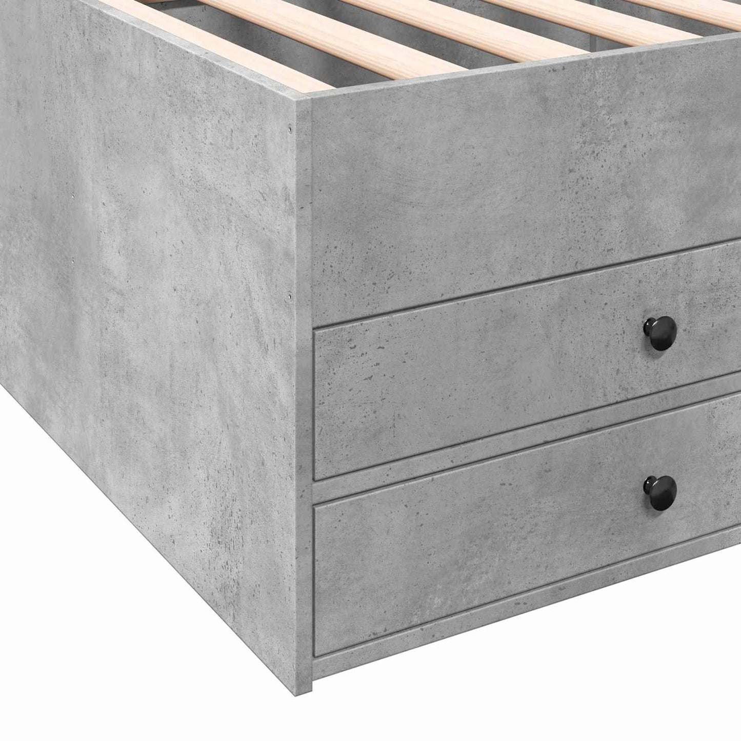 Telaio del letto con storage Grigio Cemento 80 x 200 cm | homemem39
