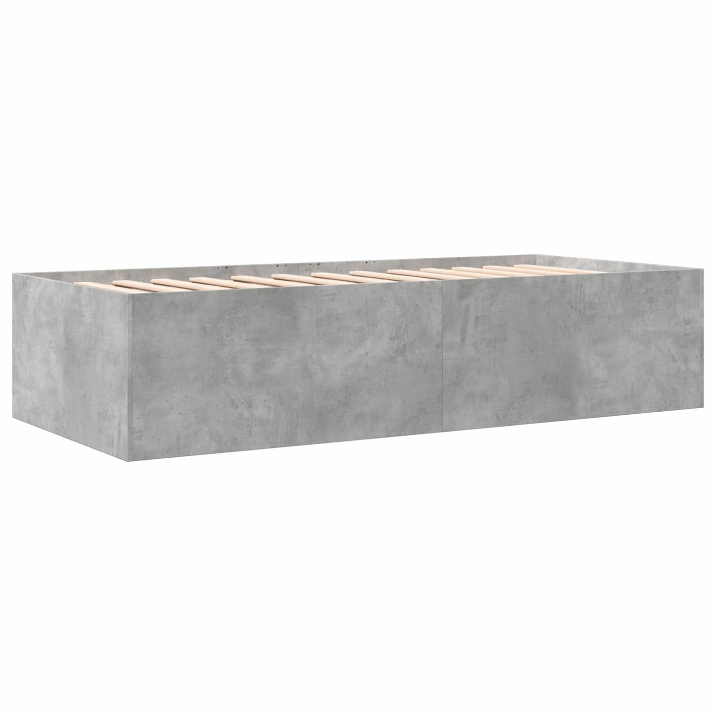 Telaio del letto con storage Grigio Cemento 80 x 200 cm | homemem39