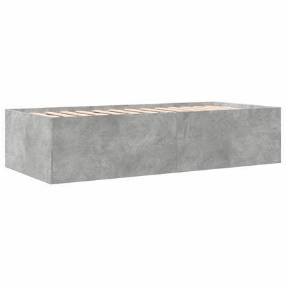 Telaio del letto con storage Grigio Cemento 80 x 200 cm | homemem39