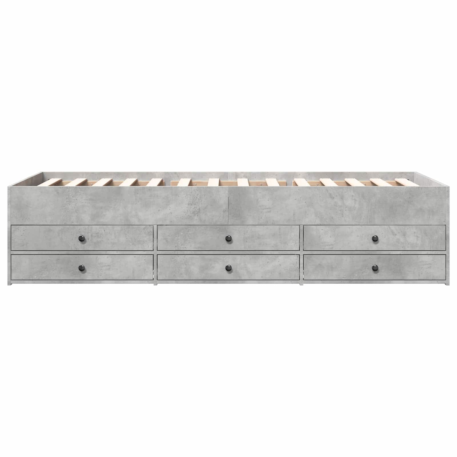 Telaio del letto con storage Grigio Cemento 80 x 200 cm | homemem39