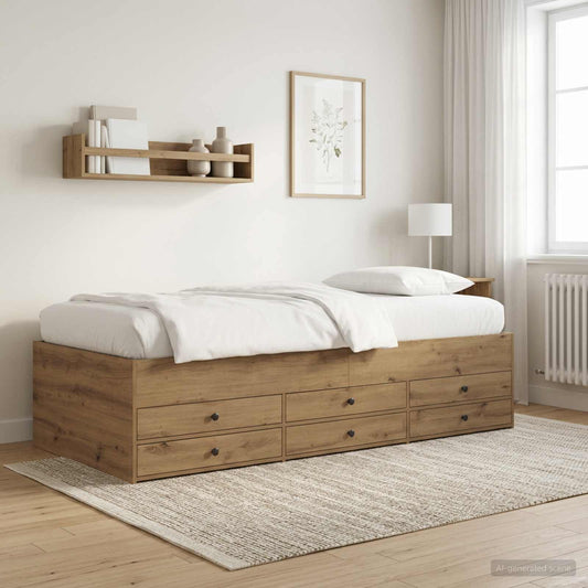 Telaio del letto con storage Rovere Artigianale 80 x 200 cm | homemem39