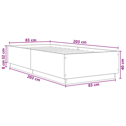 Struttura del letto Bianco 80 x 200 cm Legno ingegnerizzato | homemem39