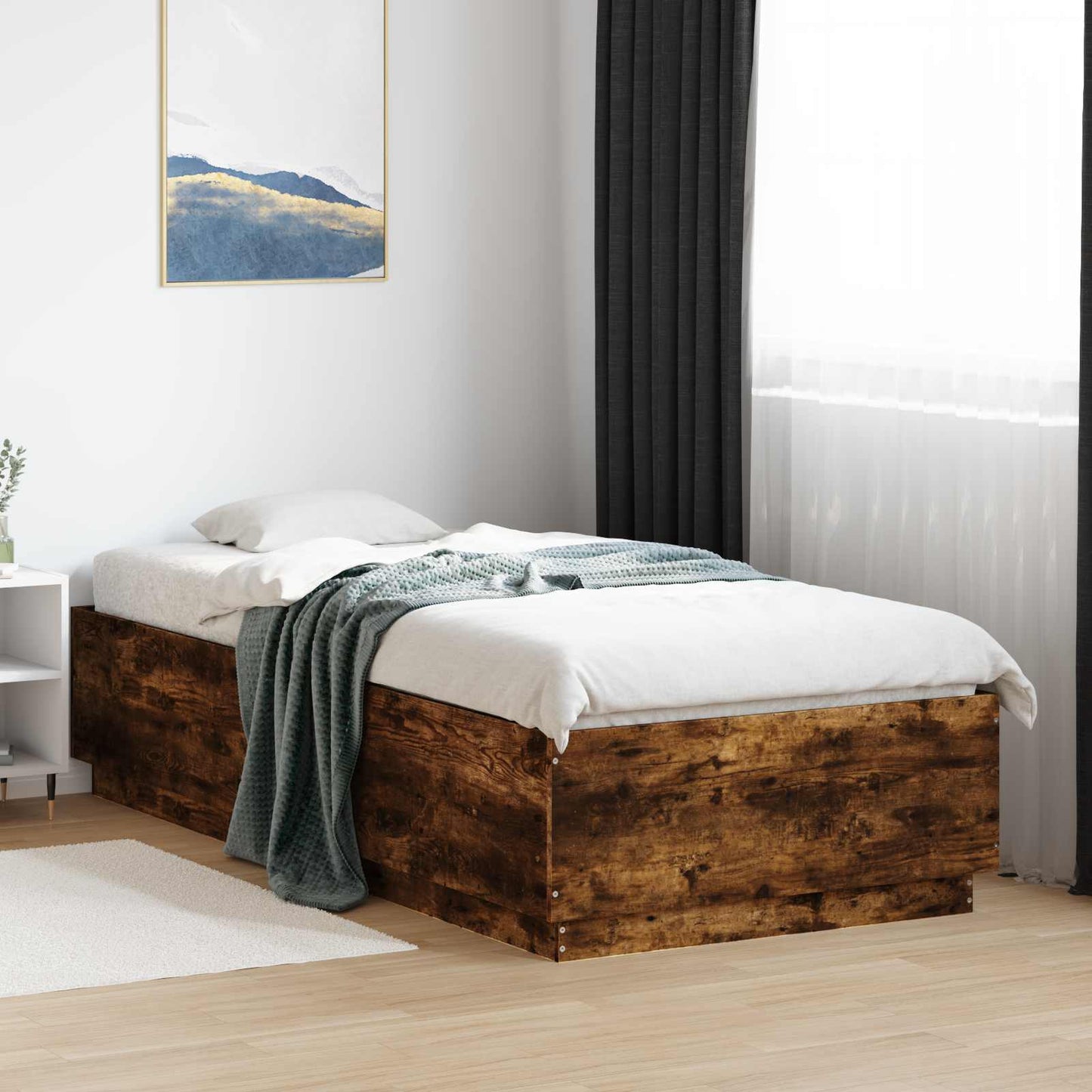 Struttura del letto Rovere Fumo 80 x 200 cm | homemem39
