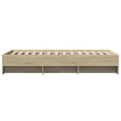 Struttura del letto con lo scaffale Rovere Sonoma 80 x 200 cm | homemem39