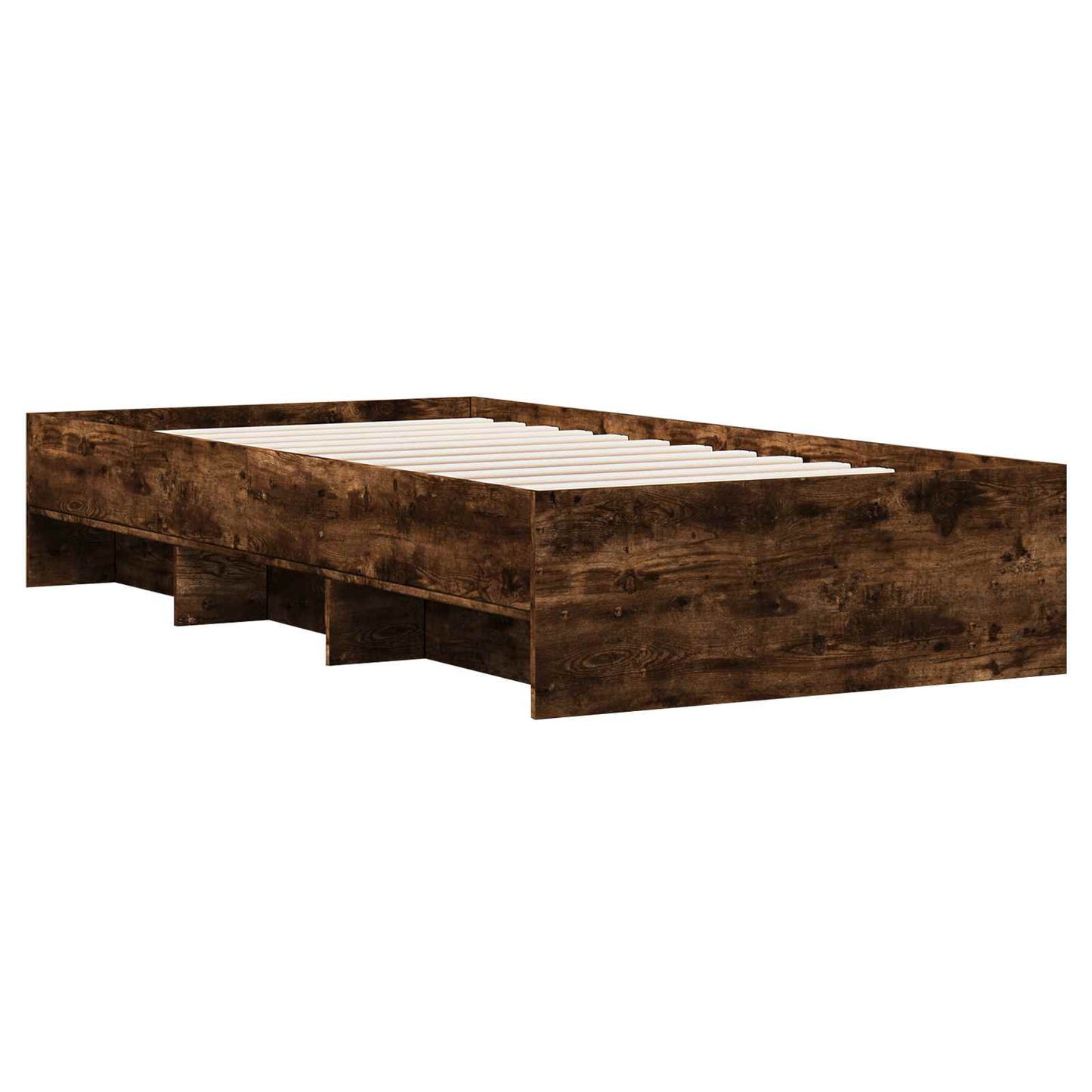 Struttura del letto con lo scaffale Rovere Fumo 80 x 200 cm | homemem39
