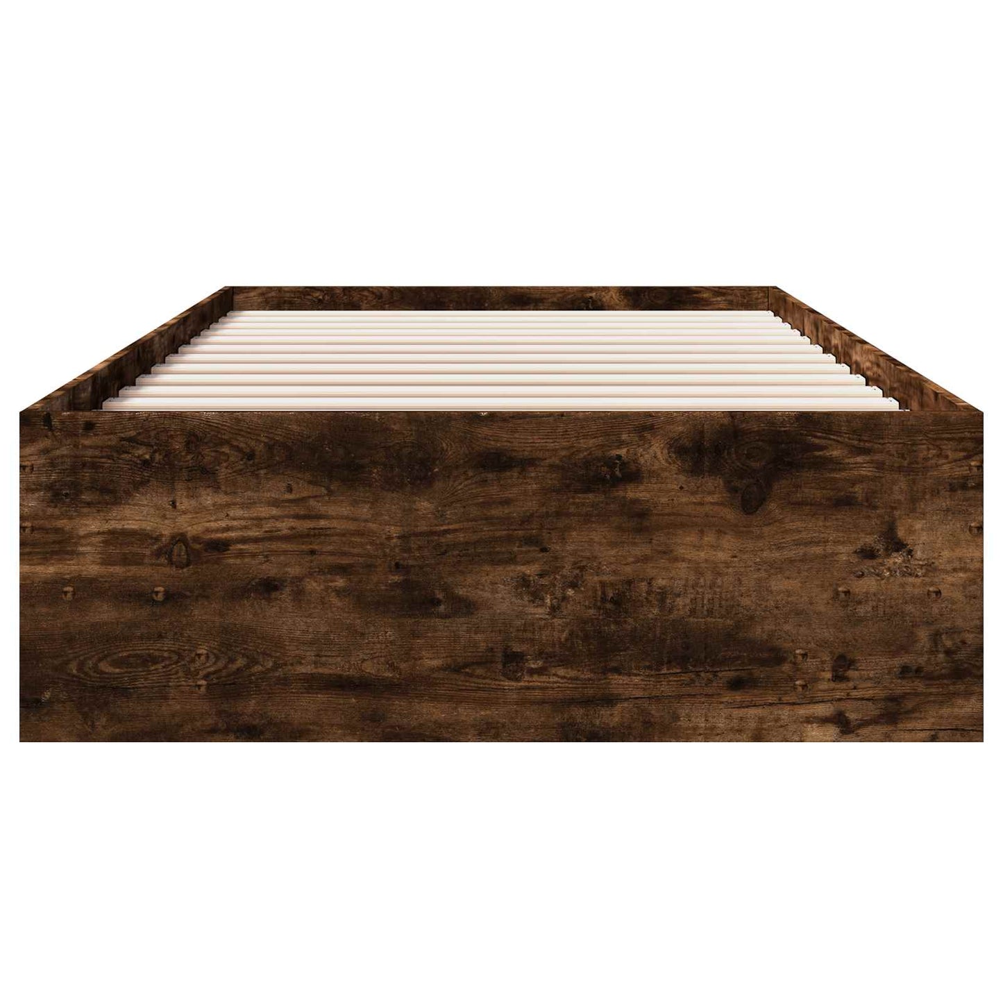 Struttura del letto con lo scaffale Rovere Fumo 80 x 200 cm | homemem39