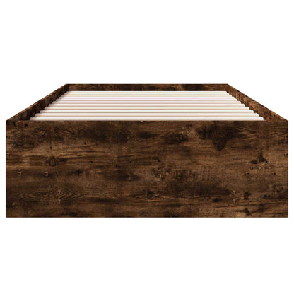 Struttura del letto con lo scaffale Rovere Fumo 80 x 200 cm | homemem39
