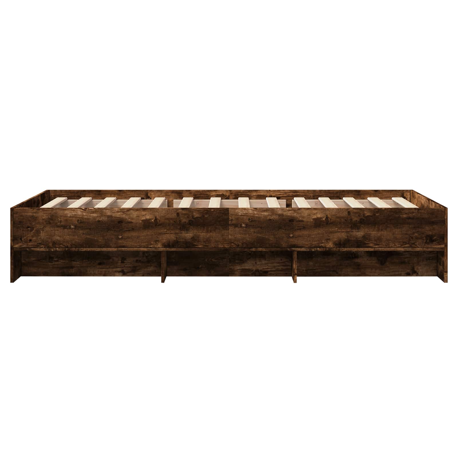 Struttura del letto con lo scaffale Rovere Fumo 80 x 200 cm | homemem39