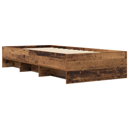 Struttura del letto con lo scaffale Legno antico 80 x 200 cm | homemem39