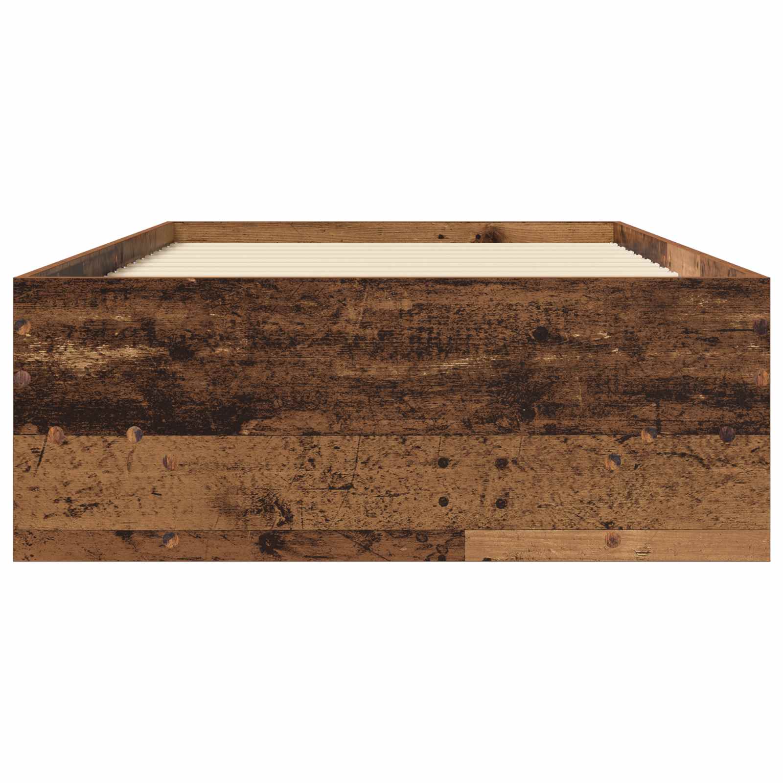 Struttura del letto con lo scaffale Legno antico 80 x 200 cm | homemem39