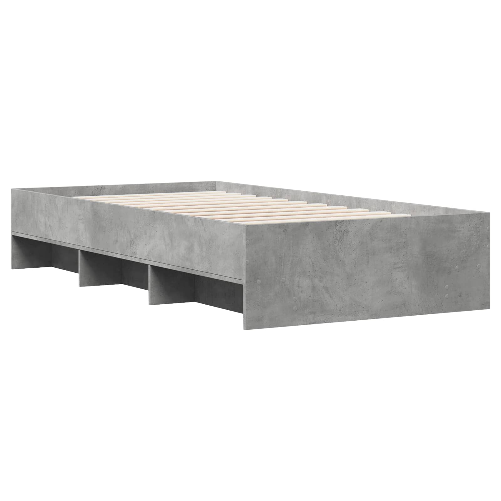 Struttura del letto con lo scaffale Grigio Cemento 80 x 200 cm | homemem39