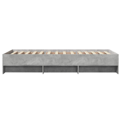 Struttura del letto con lo scaffale Grigio Cemento 80 x 200 cm | homemem39
