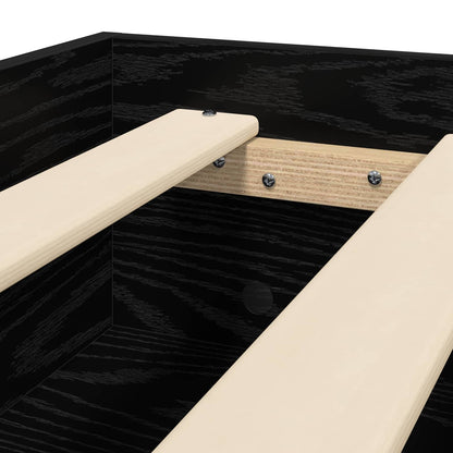 Struttura del letto con lo scaffale Rovere Nero 80 x 200 cm | homemem39