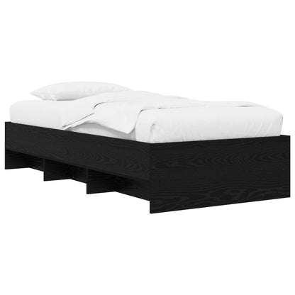 Struttura del letto con lo scaffale Rovere Nero 80 x 200 cm | homemem39