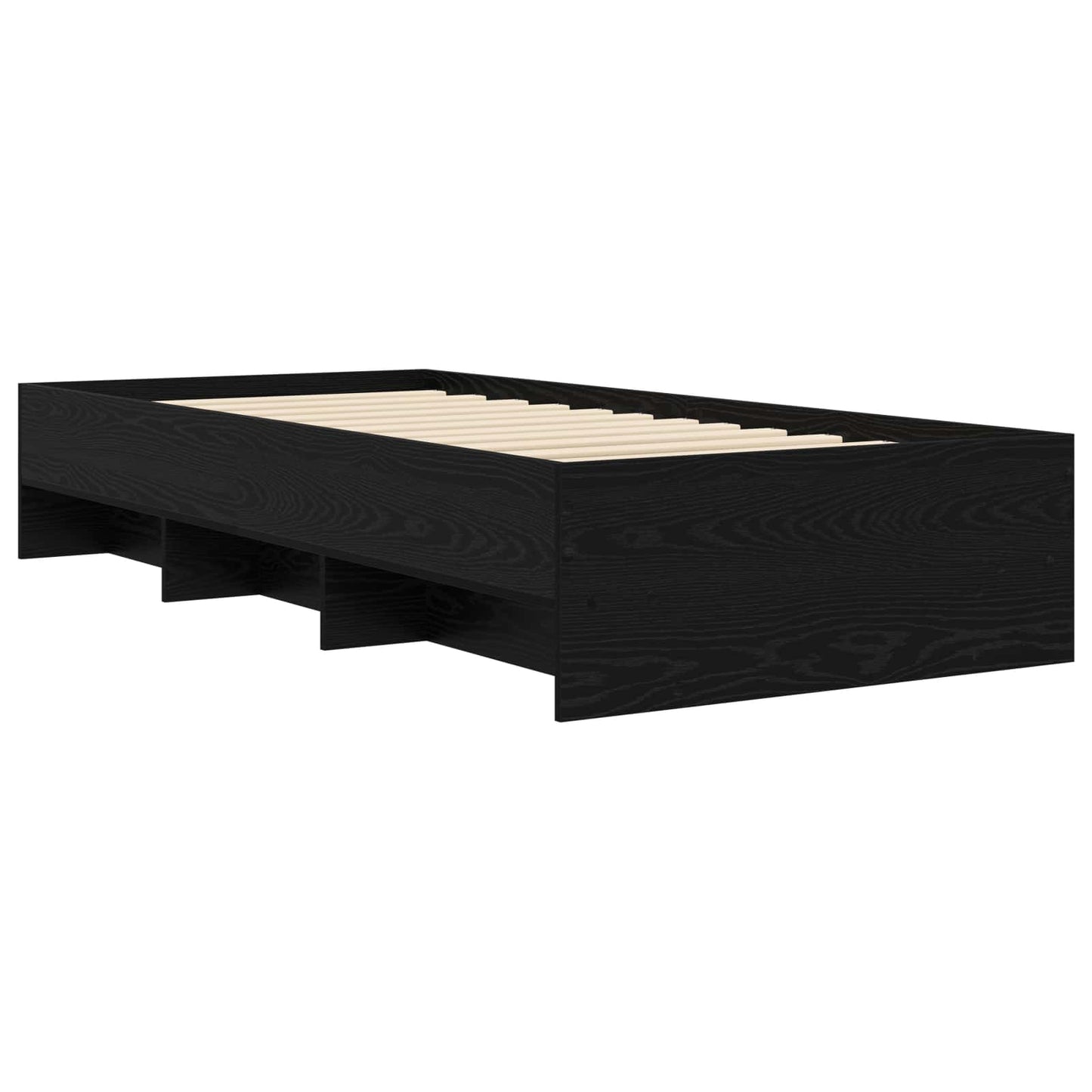 Struttura del letto con lo scaffale Rovere Nero 80 x 200 cm | homemem39
