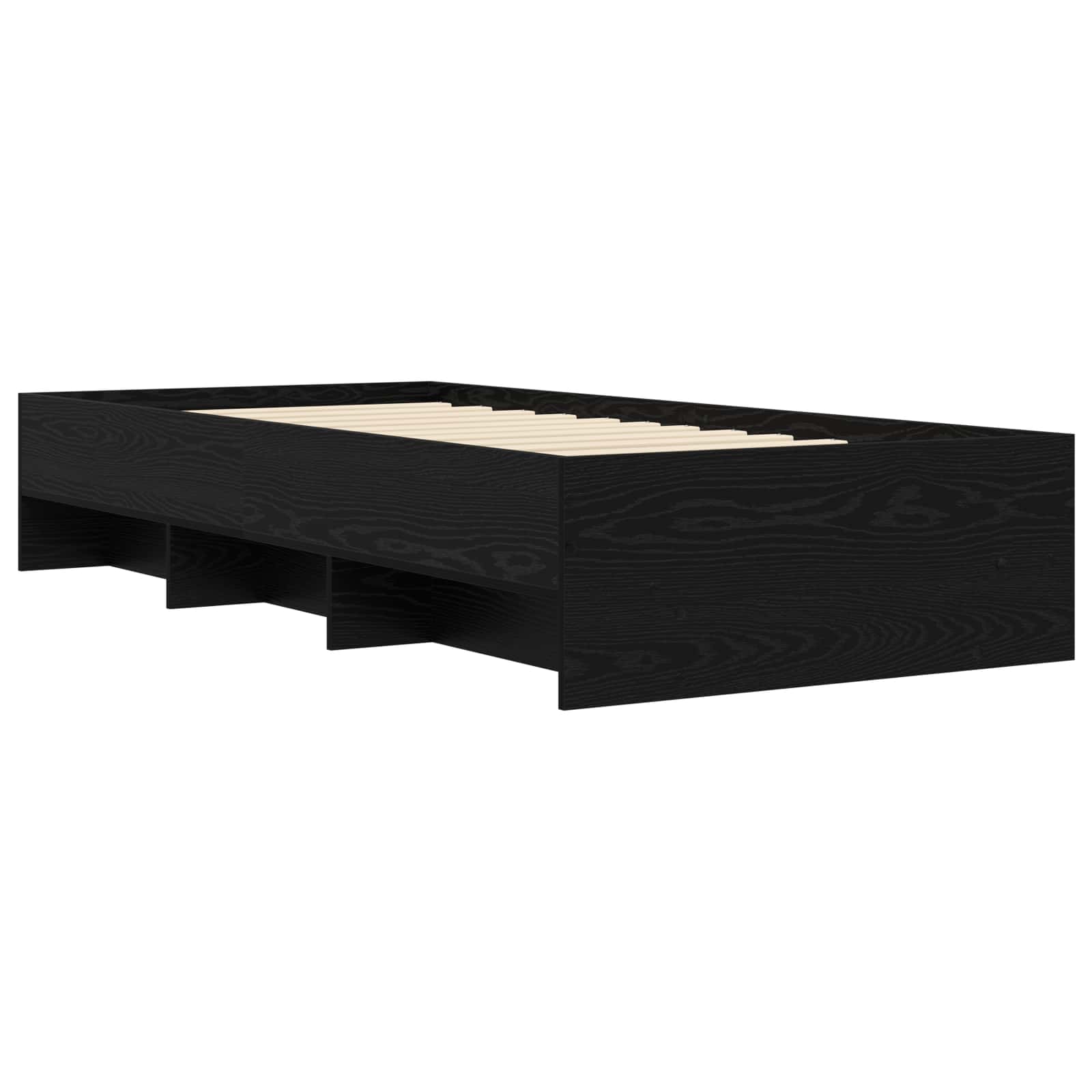 Struttura del letto con lo scaffale Rovere Nero 80 x 200 cm | homemem39