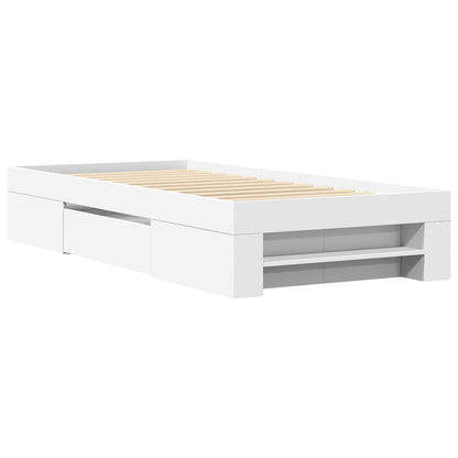 Telaio del letto con storage con cassetto Bianco 80 x 200 cm | homemem39