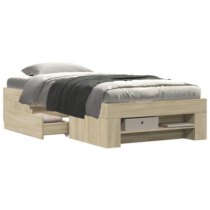 Telaio del letto con storage Rovere Sonoma 80 x 200 cm | homemem39