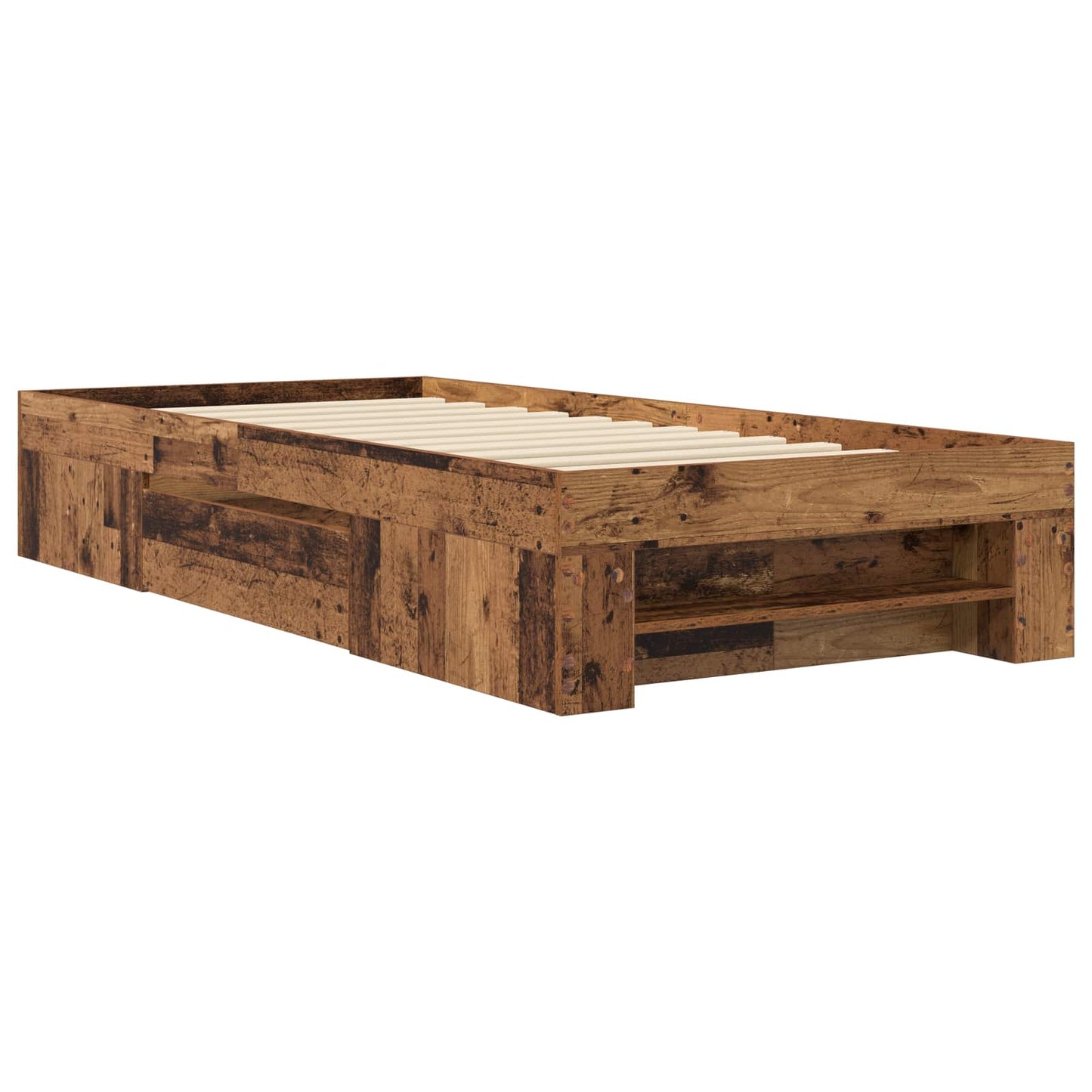 Telaio del letto con storage Legno antico 80 x 200 cm | homemem39