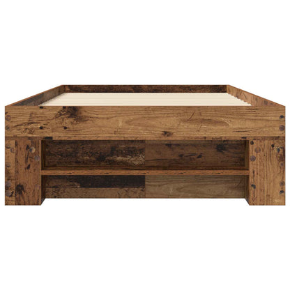 Telaio del letto con storage Legno antico 80 x 200 cm | homemem39
