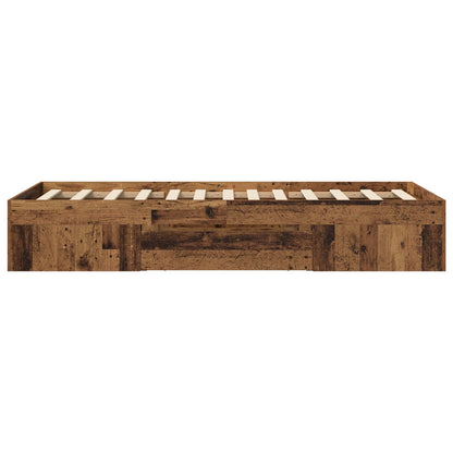 Telaio del letto con storage Legno antico 80 x 200 cm | homemem39