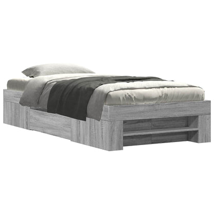 Telaio del letto con storage Sonoma grigio 80 x 200 cm | homemem39