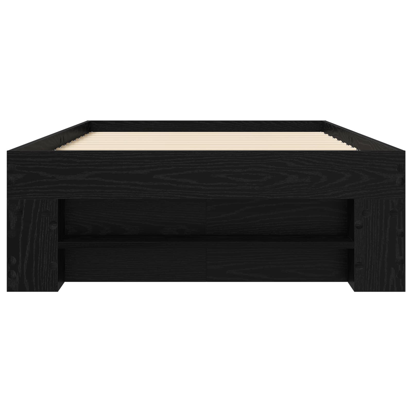 Telaio del letto con storage Rovere Nero 80 x 200 cm | homemem39