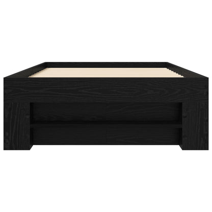 Telaio del letto con storage Rovere Nero 80 x 200 cm | homemem39