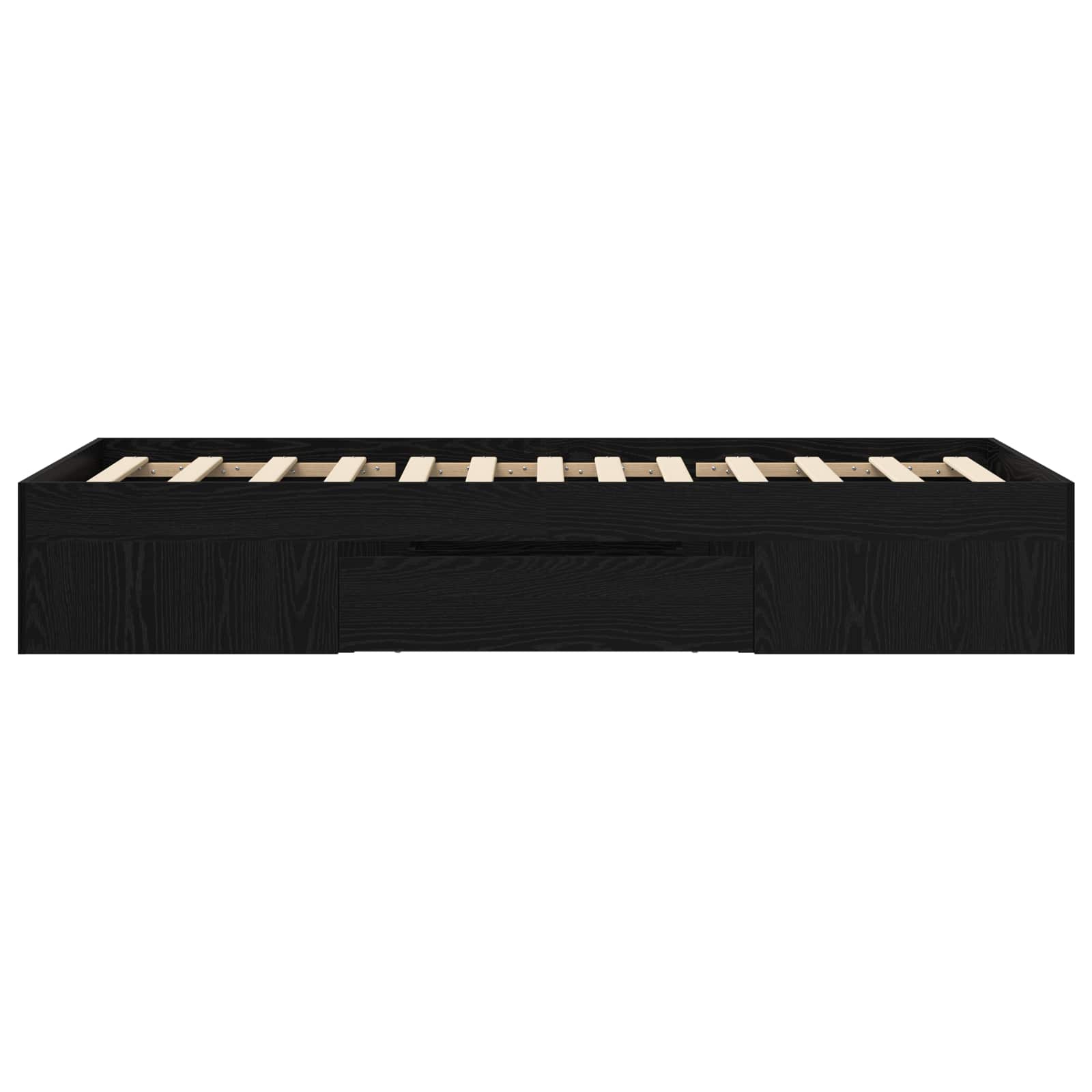 Telaio del letto con storage Rovere Nero 80 x 200 cm | homemem39