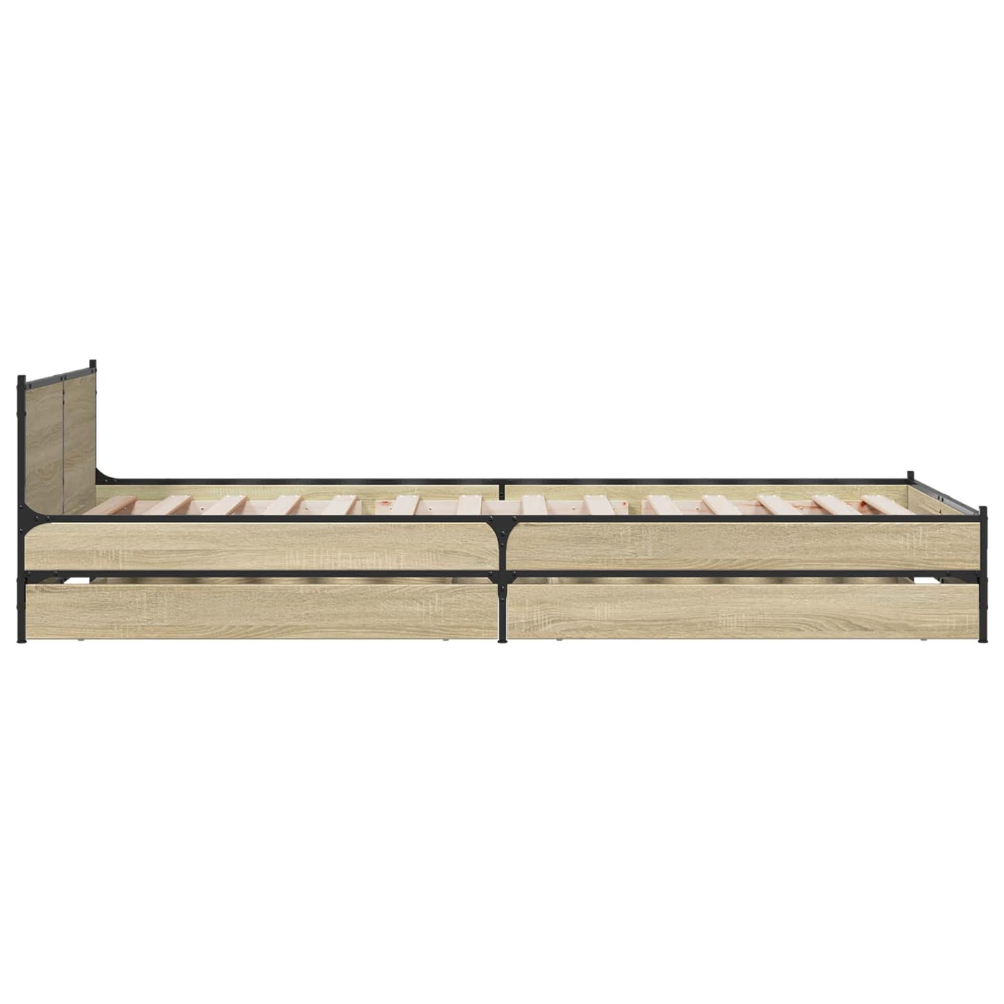 Struttura letto con testata con ruota Rovere Sonoma 80 x 200 cm | homemem39
