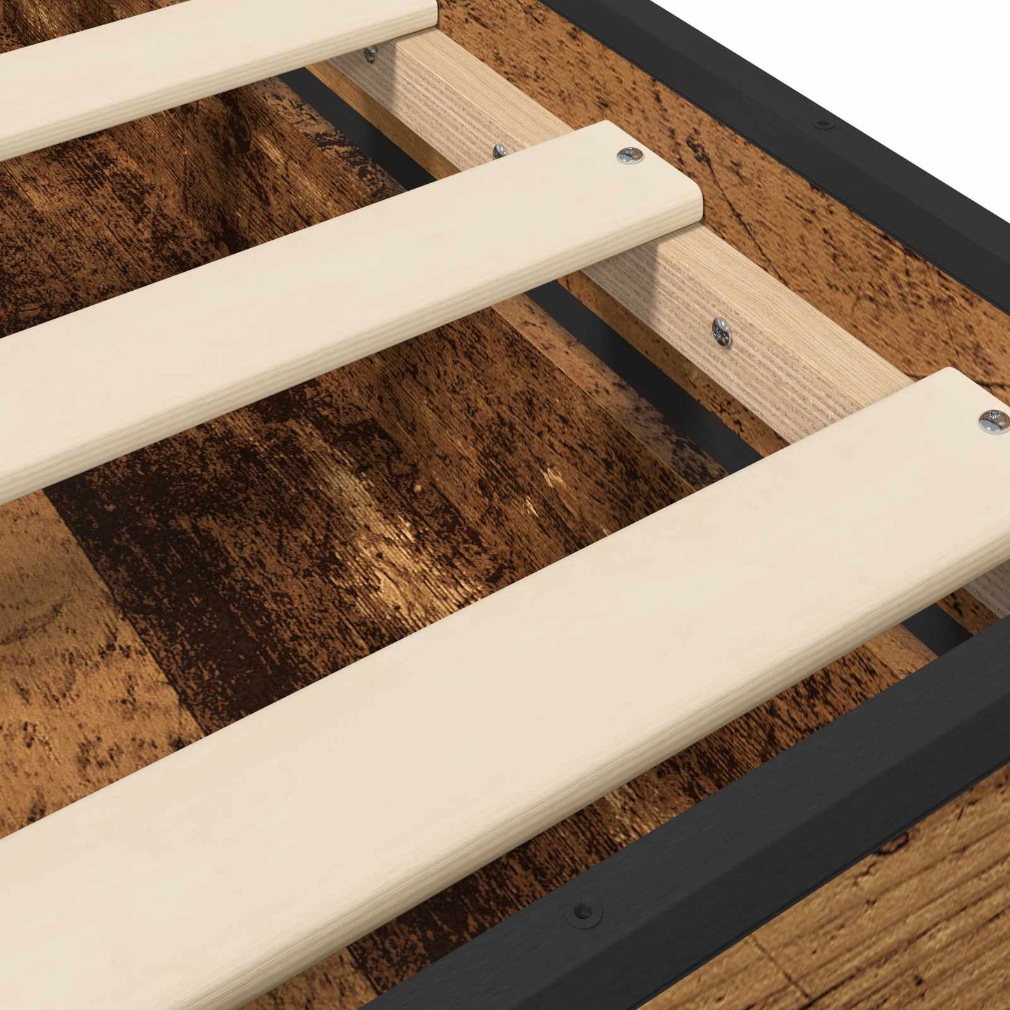 Struttura letto con testata con ruota Legno antico 80 x 200 cm | homemem39