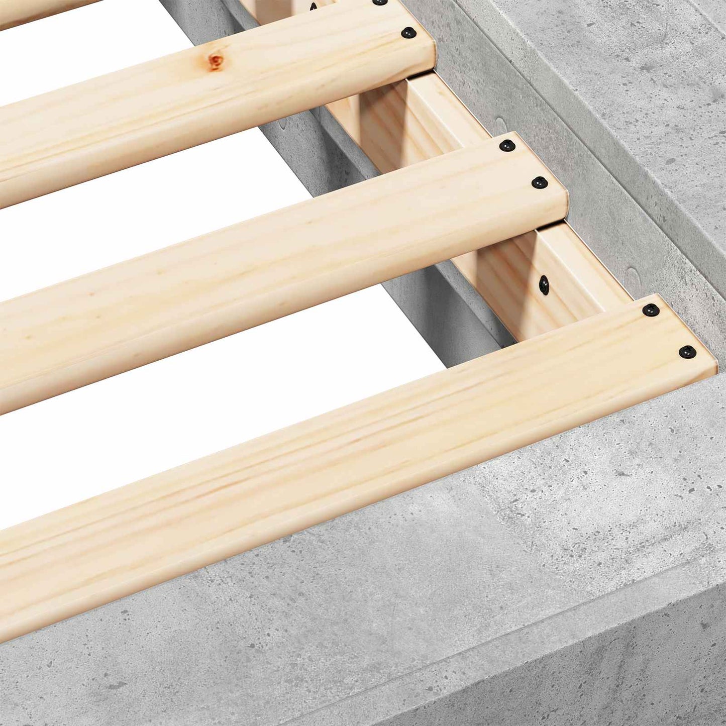 Struttura letto a pavimento Grigio Cemento 80 x 210 cm | homemem39