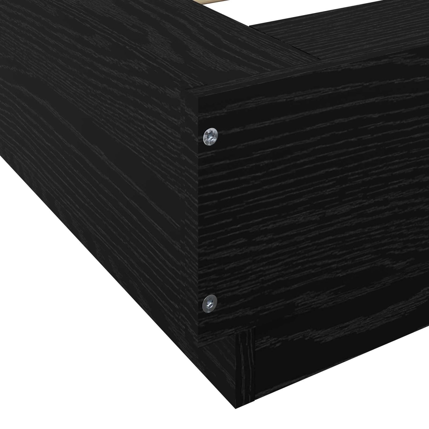 Struttura letto a pavimento Rovere Nero 80 x 210 cm | homemem39