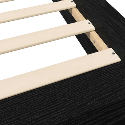 Struttura letto a pavimento Rovere Nero 80 x 210 cm | homemem39