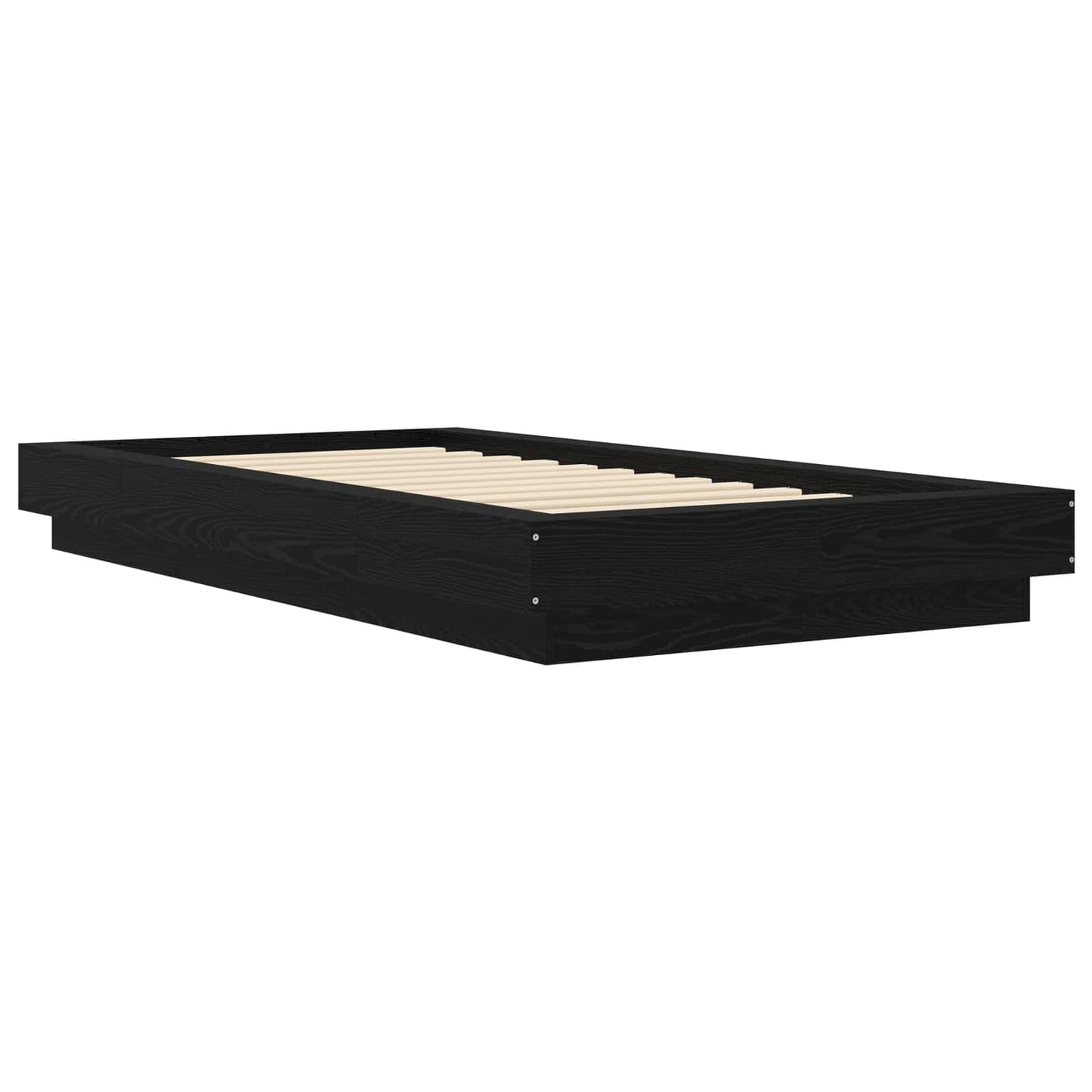 Struttura letto a pavimento Rovere Nero 80 x 210 cm | homemem39