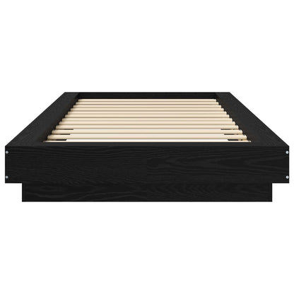 Struttura letto a pavimento Rovere Nero 80 x 210 cm | homemem39