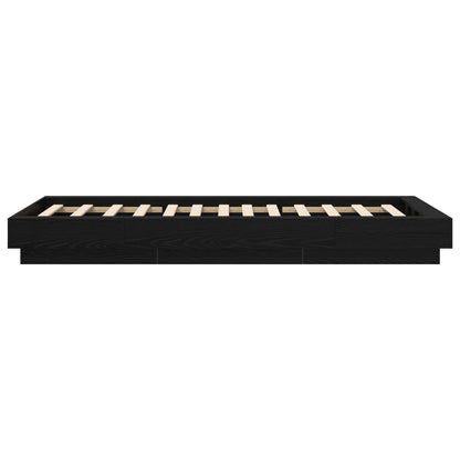 Struttura letto a pavimento Rovere Nero 80 x 210 cm | homemem39