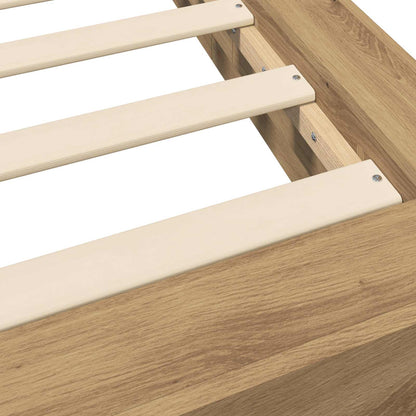 Struttura letto a pavimento Rovere Artigianale 80 x 210 cm | homemem39