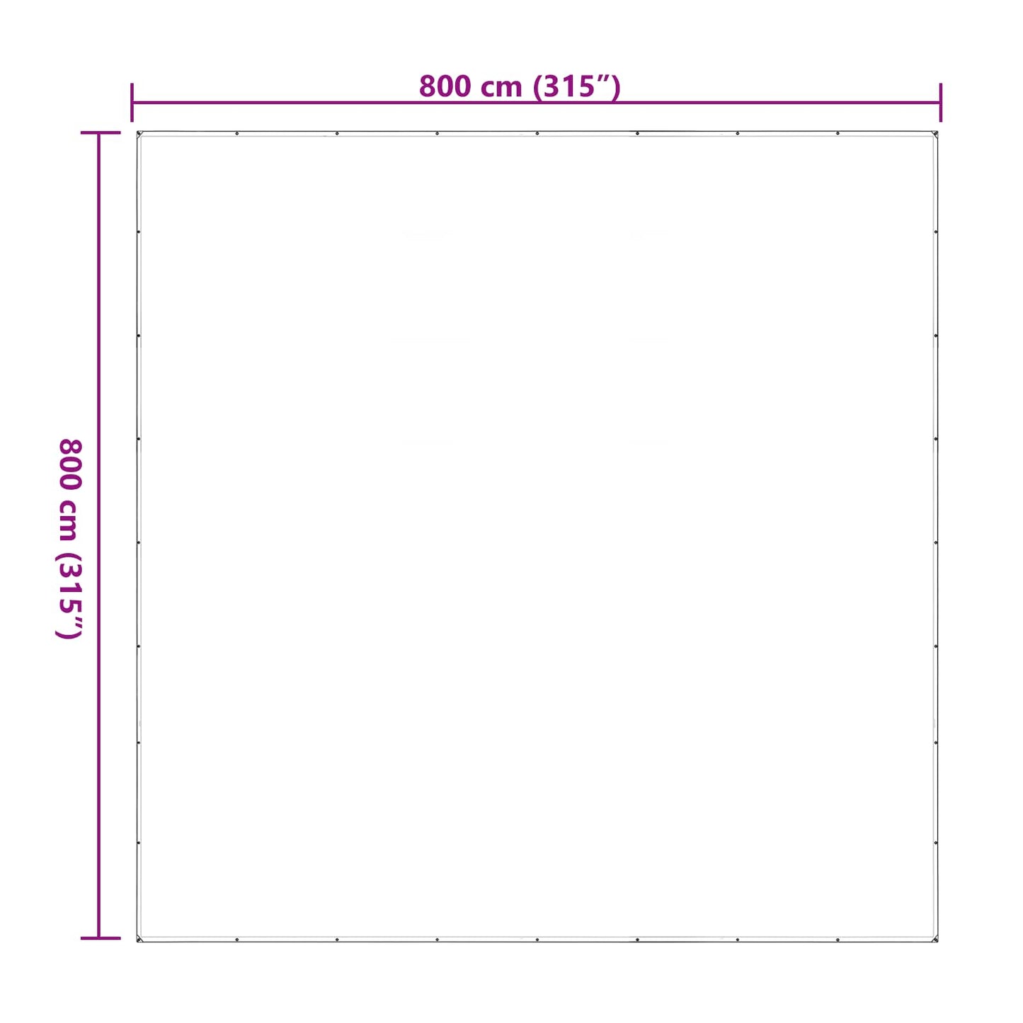 Copertura per Piante Trasparente 8 x 8 m PE | homemem39