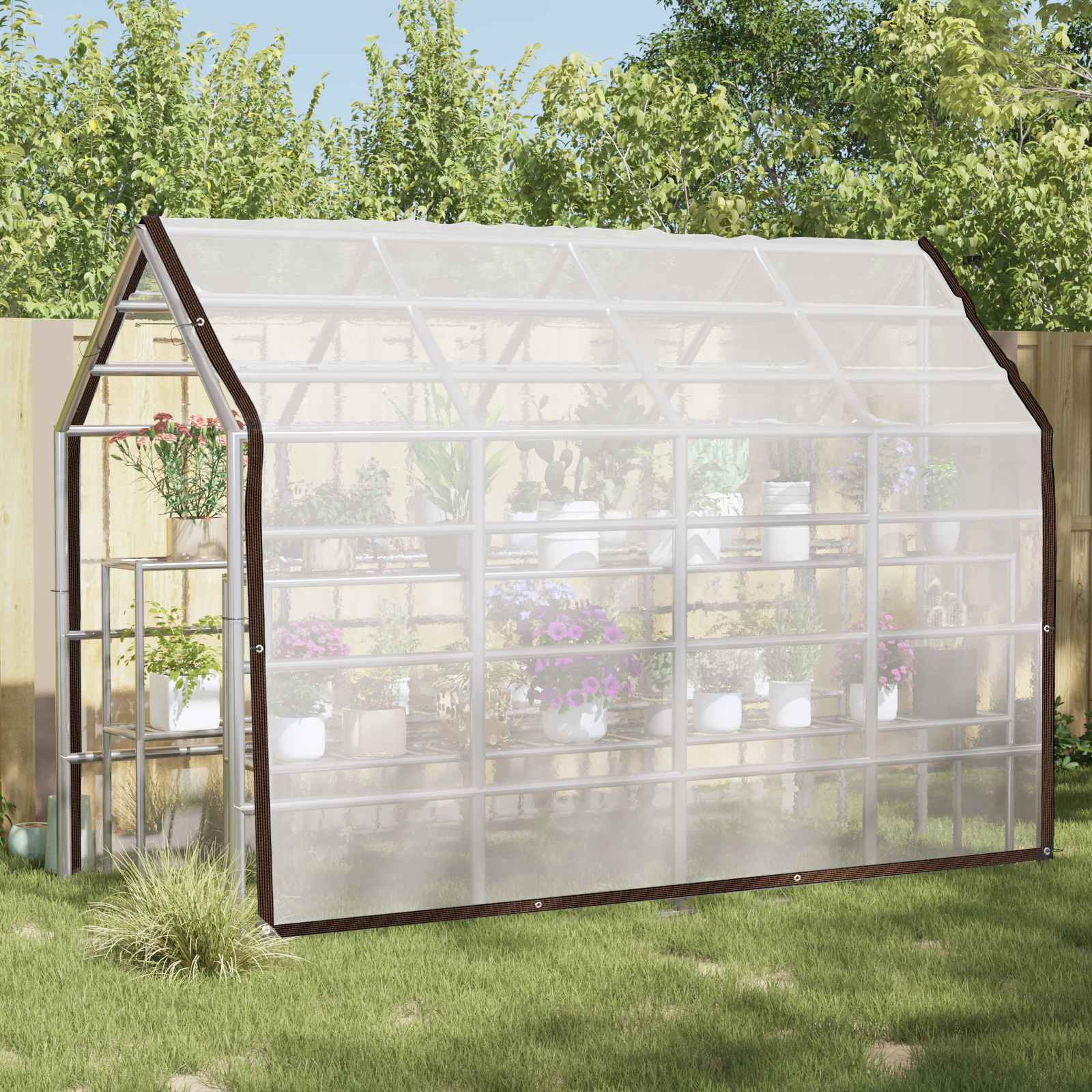 Copertura per Piante Trasparente 3 x 3 m PE | homemem39