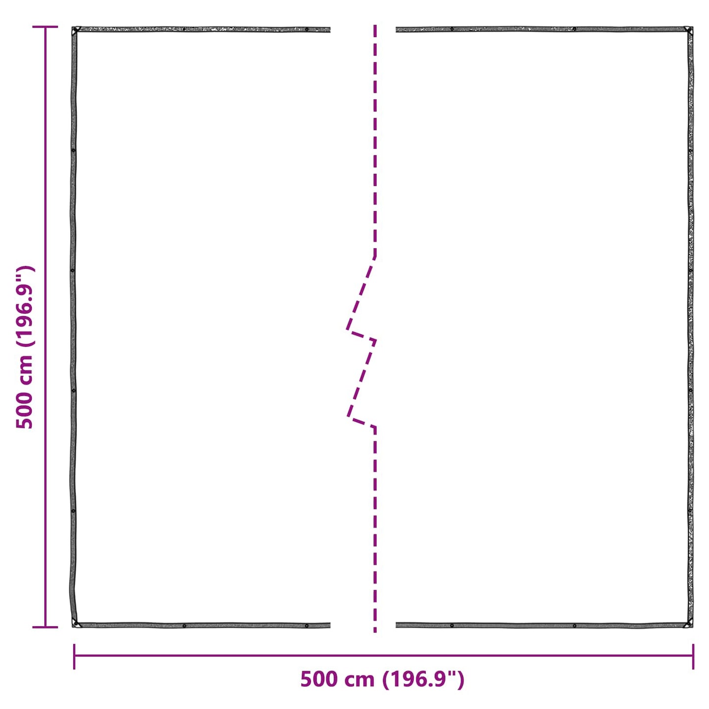 Copertura per Piante Trasparente 5 x 5 m PE
