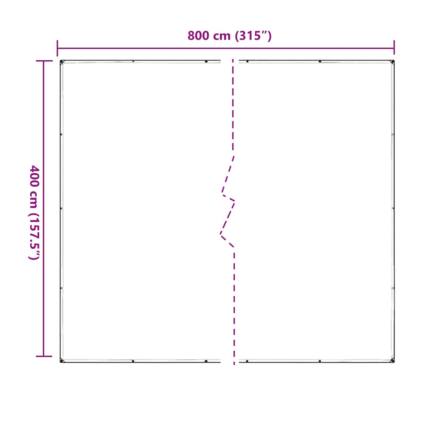 Copertura per Piante Trasparente 4 x 8 m PVC