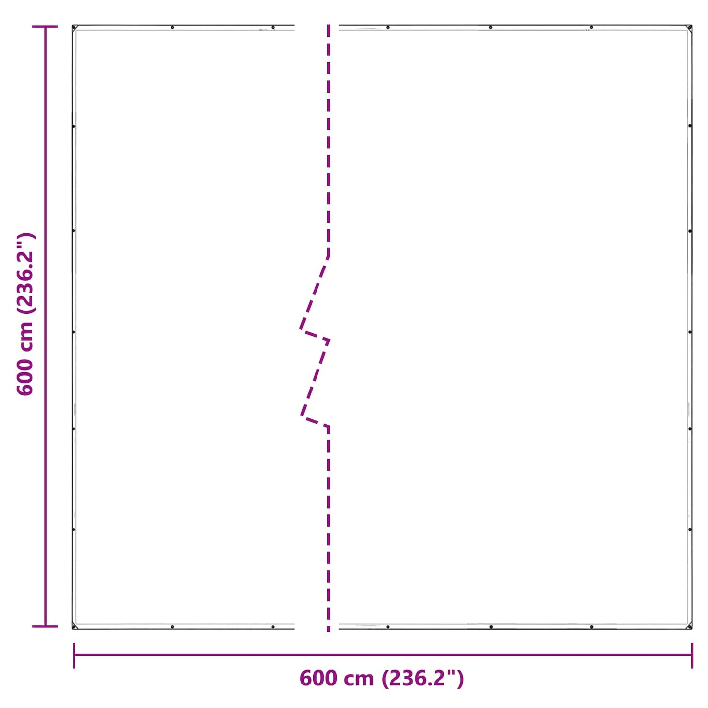Copertura per Piante Trasparente 6 x 6 m PVC